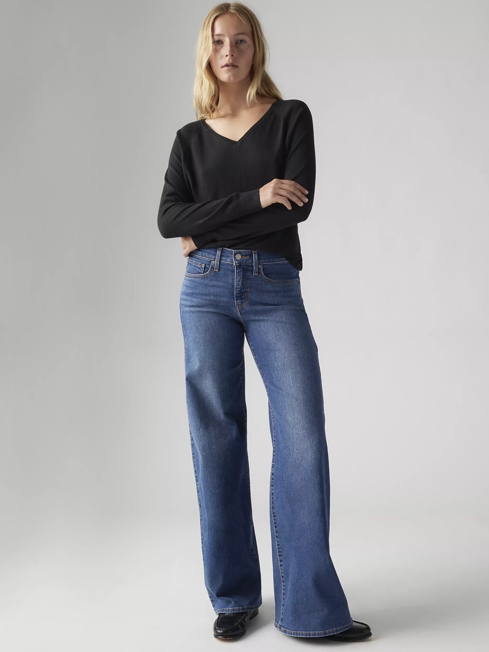 Levi’s 318 Shaping Wide Leg Women's Classic High-Rise Wide-Leg Jeans Sz 29